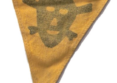 Yellow Triangle flag with Skull/Crossbones